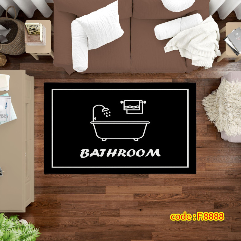 فرشینه با نوشته bathroom | مودی کالا