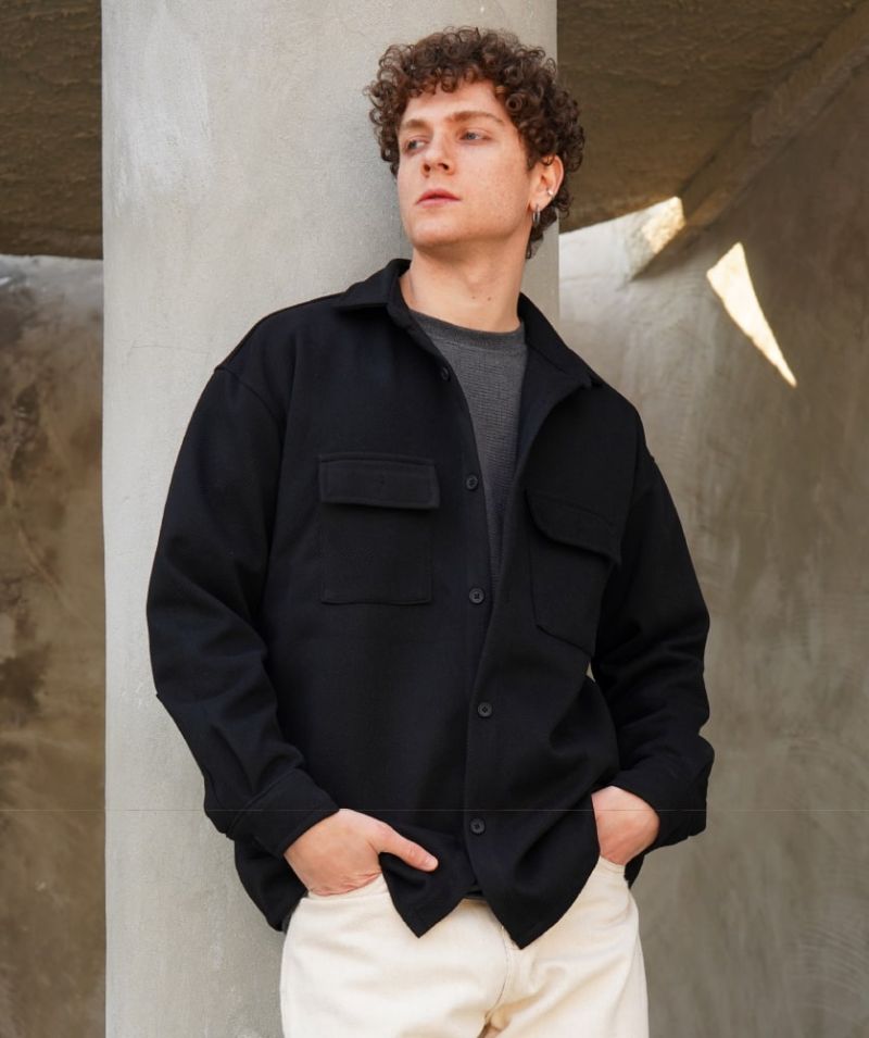 پیراهن فوتر ضخیم مردانه مدل کلاسیک رنگ مشکی | مودی کالا