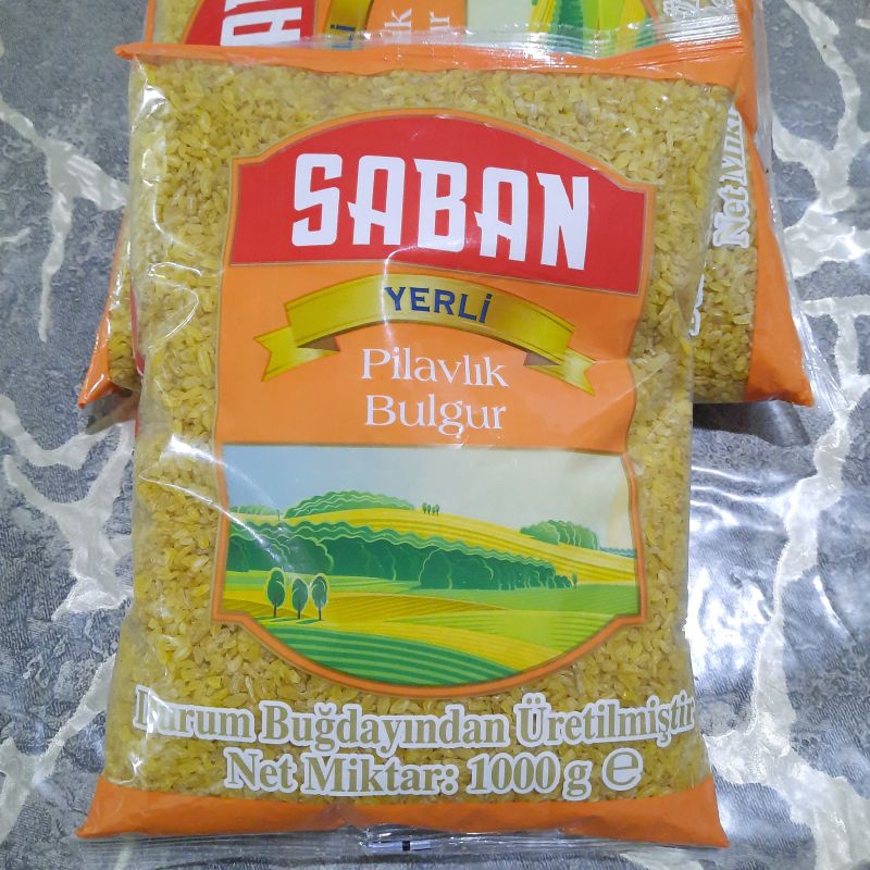 بلغور گندم پلویی SABAN تهیه‌شده از گندم دوروم ترکیه  ۱ کیلویی | مودی کالا