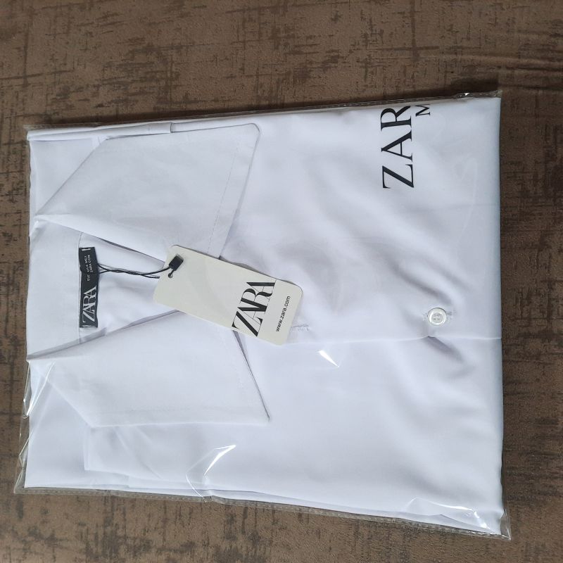 پیراهن سفید آستین کوتاه مردانه zara man ترکیه | مودی کالا