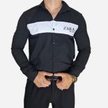 پیراهن مردانه مشکی برند  ZARA MAN ترک